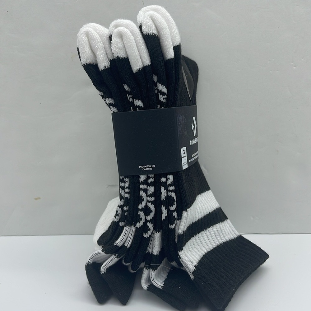 CONVERSE WMNS 3 pairs set HALF CUSHION CREW SOCKS 
NWT sizes: W4-10 - Picture 15 of 16